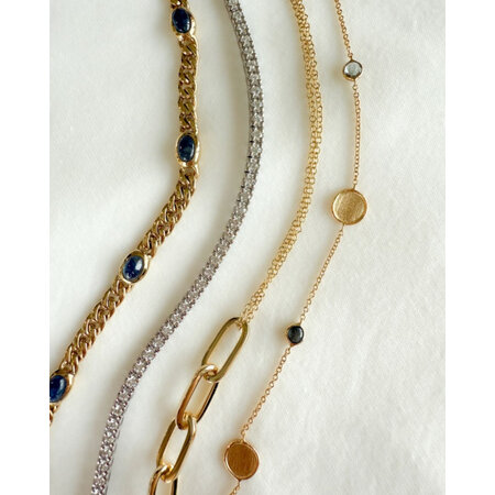 HuisCollectie HuisCollectie Armband 14k geelgoud met Topaas 616017