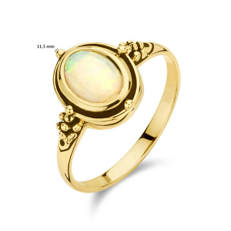 Mrs.Janssen Mrs. Janssen Ring 14k geelgoud met Opaal 616029