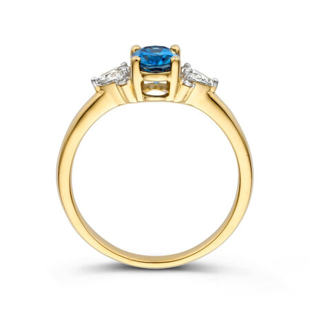 HuisCollectie HuisCollectie Ring 14k geelgoud met Topaas en Diamant 616045