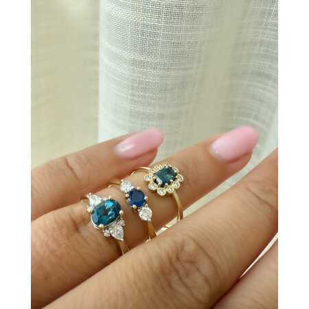 HuisCollectie HuisCollectie Ring 14k geelgoud met Topaas en Diamant 616045