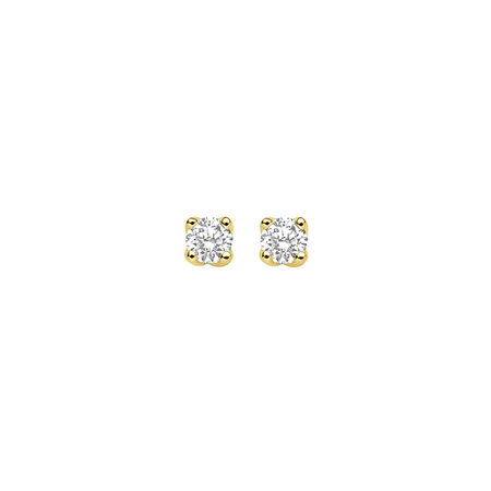 HuisCollectie HuisCollectie Oorstekers 14k geelgoud met 2x 0.10ct. Lab grown diamant 616106