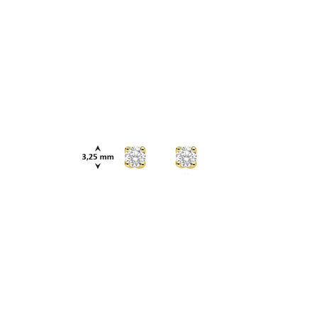HuisCollectie HuisCollectie Oorstekers 14k geelgoud met 2x 0.10ct. Lab grown diamant 616106