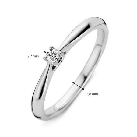 HuisCollectie HuisCollectie Ring 14k witgoud met diamant 603259
