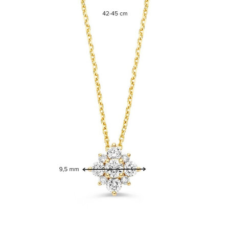 Mrs.Janssen Mrs. Janssen Collier 14k geelgoud met diamant 616155