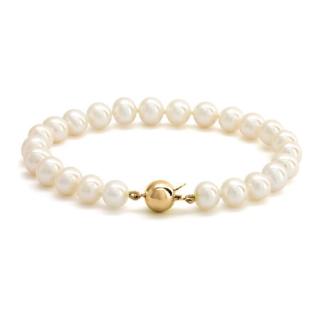 HuisCollectie HuisCollectie Armband 14k geelgoud met Akoya Parels 616142
