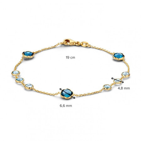 Mrs.Janssen Mrs. Janssen Armband 14k geelgoud met Topaas 616237