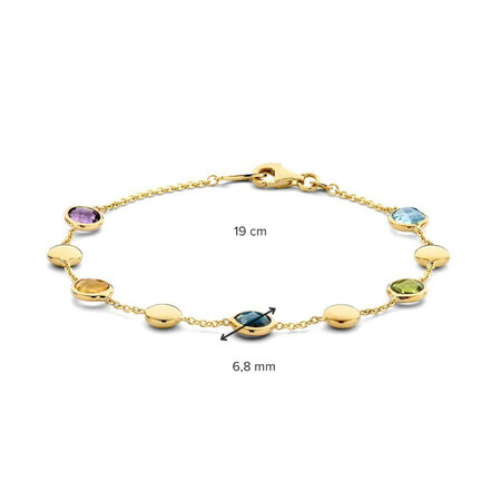 Mrs.Janssen Mrs. Janssen Armband 14k geelgoud met edelstenen 616236