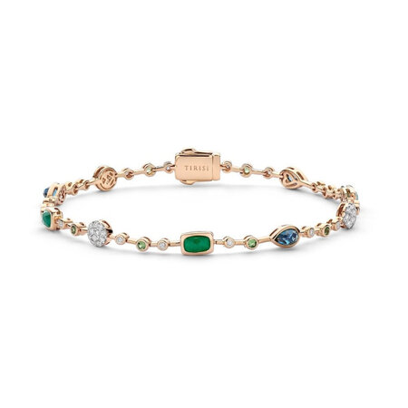 Tirisi TIRISI Armband Venice 18k Roségoud met Smaragd, Topaas en diamant TB9073EM+LBTP