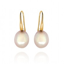 Mrs.Janssen Mrs.Janssen Oorhangers 18k Geelgoud met Zoetwaterparel 11x10mm 616262