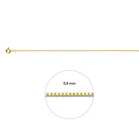 HuisCollectie HuisCollectie Collier 14k geelgoud Venetiaans 0.8mm x 45cm 604351