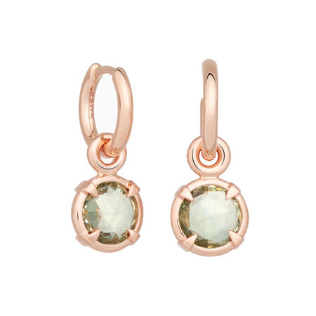 Bron BRON Creoolhangers Mira Mira 18k Roségoud met Lemonkwarts 8mm 8OR4902LQB