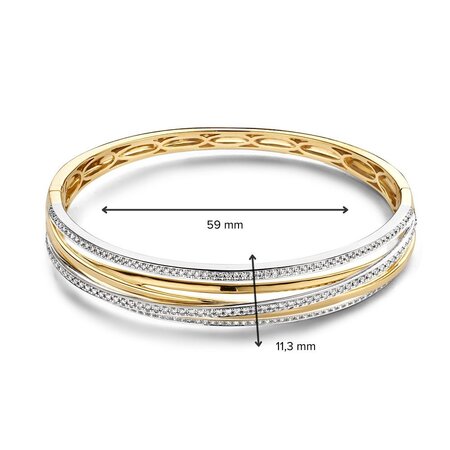 HuisCollectie HuisCollectie Slavenband 14k Geelgoud met 1.03ct H/Si diamant 609114