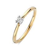 Mrs.Janssen Mrs. Janssen Ring 14k Bicolor met diamant 616299