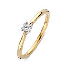 Mrs.Janssen Mrs. Janssen Ring 14k Bicolor met diamant 616299