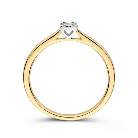 Mrs.Janssen Mrs. Janssen Ring 14k Bicolor met diamant 616299