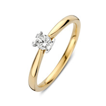 Mrs.Janssen Mrs. Janssen Ring 14k Bicolor met diamant 616301