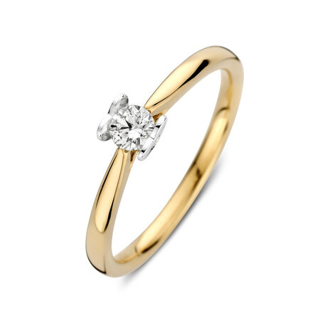 Mrs.Janssen Mrs. Janssen Ring 14k Bicolor met diamant 616301