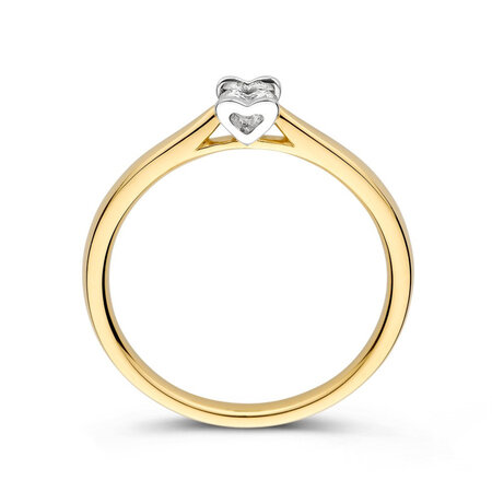 Mrs.Janssen Mrs. Janssen Ring 14k Bicolor met diamant 616301