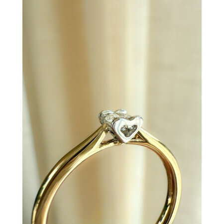 Mrs.Janssen Mrs. Janssen Ring 14k Bicolor met diamant 616301