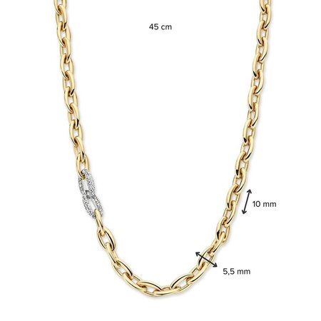 HuisCollectie HuisCollectie Collier 14k geelgoud met diamant 45cm 612468
