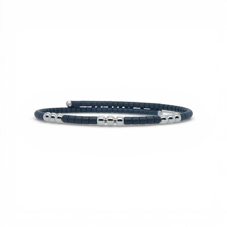 OROTECH OROTECH Armband 18k Witgoud met blauw keramiek 616192