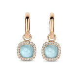 Tirisi Tirisi Milano Sweeties Creolen 18k Roségoud met Diamant en Turkoois TE9317TQP