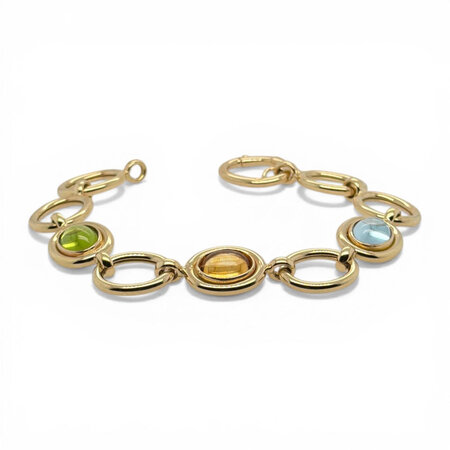 HuisCollectie HuisCollectie Armband 14k geelgoud met Topaas, Citrien, Peridot 616376