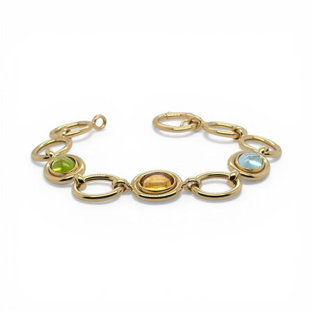 HuisCollectie HuisCollectie Armband 14k geelgoud met Topaas, Citrien, Peridot 616376