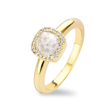 Tirisi Tirisi Milano Mini Sweeties Ring 18k Geelgoud met Kwarts en diamant TR9624WQ