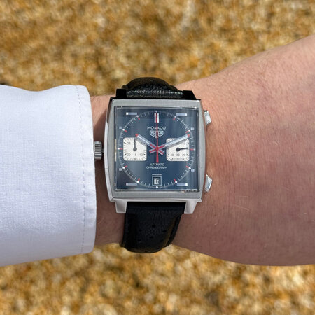 TAG Heuer PRE-OWNED TAG Heuer Monaco Automatic Chronograph 39mm CAW211P.FC6356
