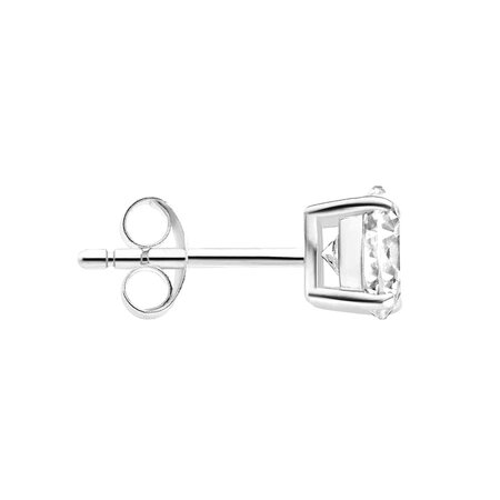 R&C R&C Oorstekers 14k witgoud solitair diamant 2 x 0.35ct SI3/W 616263