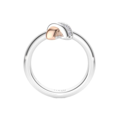 Tirisi Moda TIRISI Moda Ring Kisses Mini Bicolor met diamant TM1138D(2P)