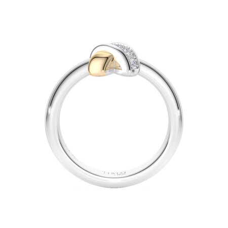 Tirisi Moda TIRISI Moda Ring Kisses Mini Bicolor met diamant TM1138D(2T)
