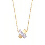 Tirisi Moda TIRISI Moda Collier Kisses Mini Bicolor met diamant TM3061D(2T)