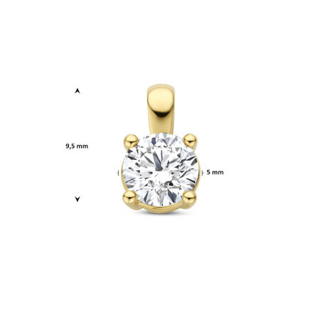 HuisCollectie HuisCollectie Hanger 14k geelgoud met 0.50ct. Lab grown diamant 616455