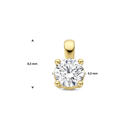 HuisCollectie HuisCollectie Hanger 14k geelgoud met 0.25ct. Lab grown diamant 616456