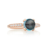 Bron BRON Ring Catch 18k Roségoud met London Blue Topaas en diamant 8RR4811TLCBR