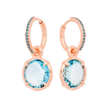 Bron BRON Creoolaanhangers Mira Mira 18k Roségoud met Topaas 8OR4849BTB