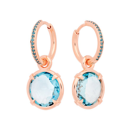 Bron BRON Creoolaanhangers Mira Mira 18k Roségoud met Topaas 8OR4849BTB