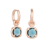 Bron BRON Creoolaanhangers Mira Mira 18k Roségoud met London Blue Topaas 8OR4902TLB