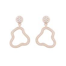 Bron BRON Oorhangers Joy Cloud 18k Roségoud met diamant 8OR4921BR