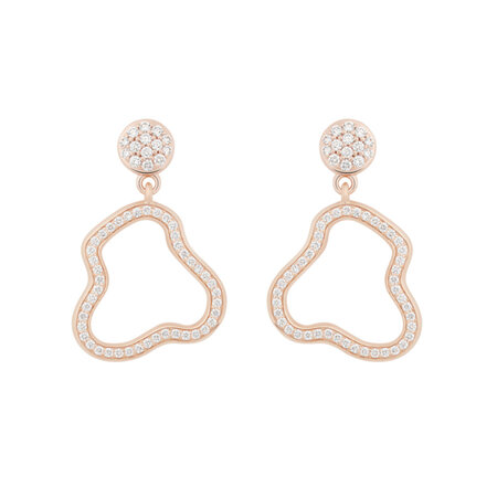 Bron BRON Oorhangers Joy Cloud 18k Roségoud met diamant 8OR4921BR