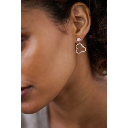 Bron BRON Oorhangers Joy Cloud 18k Roségoud met diamant 8OR4921BR