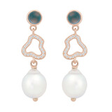 Bron BRON Oorhangers Joy Cloud 18k Roségoud met London Blue Topaas, Diamant, Zuidzee Parel 8OR4920TLCBRZZB9