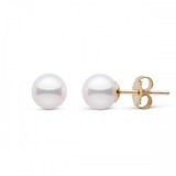 HuisCollectie HuisCollectie Oorstekers 18k geelgoud met Akoya parel 8.5mm 613020