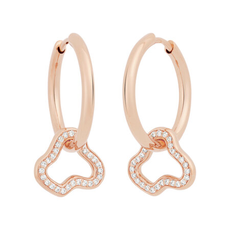 Bron BRON Creoolaanhangers Joy Cloud 18k Roségoud met diamant 8OR4919BR