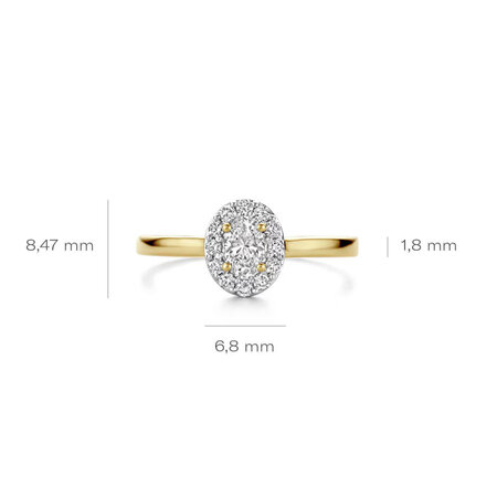 Blush Blush Lab Grown Diamonds Ring 14k geelgoud met Lab grown diamant LG1016Y