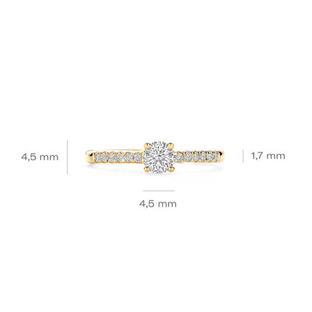 Blush Blush Lab Grown Diamonds ring 14k geelgoud met Lab grown diamant LG1018Y