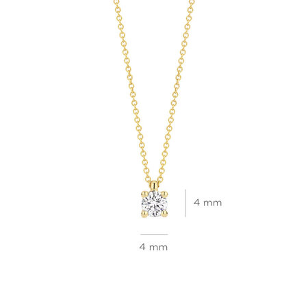 Blush Blush Lab Grown Diamonds Collier 14k geelgoud met Lab grown diamant LG3001Y