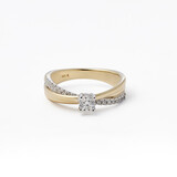 Katinka Berretty Katinka Berretty Ring Elegant Xpression Medium 14k geelgoud met diamant 06RGW077BR